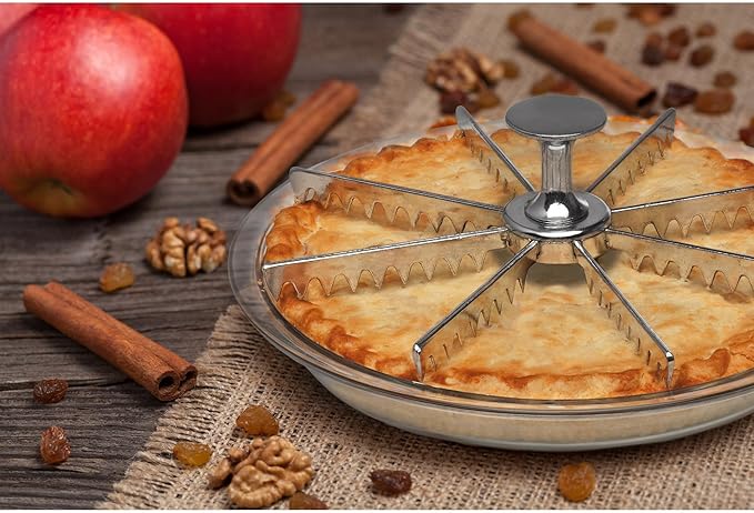 Mrs. Anderson’s Baking Pie Marker, Guideline, and Portion Divider, 8 Slice,Silver