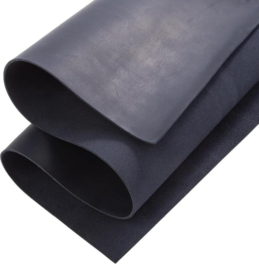 Shkira 12''X24'' Genuine Dark Blue Leather Sheets for Crafts - Square 2.0MM Thick Genuine - Thick Cowhide Pieces Square - Leather Sheet for Arts