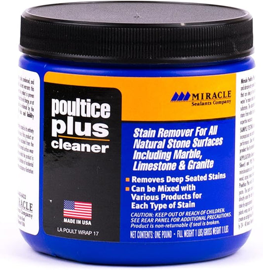 Miracle Sealants Poultice Plus Stain Remover for Countertops, Tile, Stone & Masonry, 1 lb