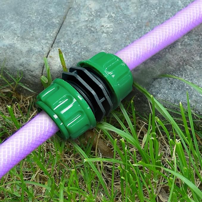 BlingKingdom 6pcs Hose Repair Connector Extender for Join 1/2 inch Garden Hose Pipe Quick Repair Connection Plastic Garden Hose Joiner Splicer Leakproof Design（Green）