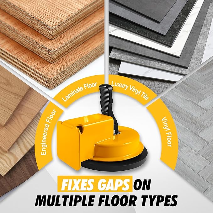 Floor Gap Fixer Tool with Enhanced Suction Cup & Sticky Pads – Easy Laminate, Vinyl & Wood Flooring Gap Repair Tool for Smooth and Textured Floors