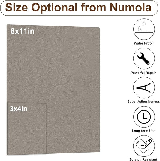 Numola Leather Repair Patch 8×11 inch Self-Adhesive Leather Repair Tape, Scratch/Holes Vinyl Repair Kit for Couch, Car Seat, Sofas, DIY Furniture Upholstery, Chair, Jackets, First-aid (Purple Grey)