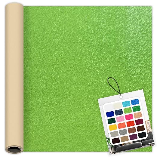 Green Leather Repair Patch, 39.3 x 19.6 Inch Self Adhesive Leather Repair Tape, Large Vinyl Leather Repair Kit for Furniture, Car Seats, Sofats, Couch, Office Chair