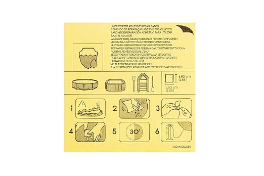 Bestway Underwater Adhesive Repair Patch, Swimming Pool Patch Repair Kit, Pool Puncture Repair Patch, 10 Patches