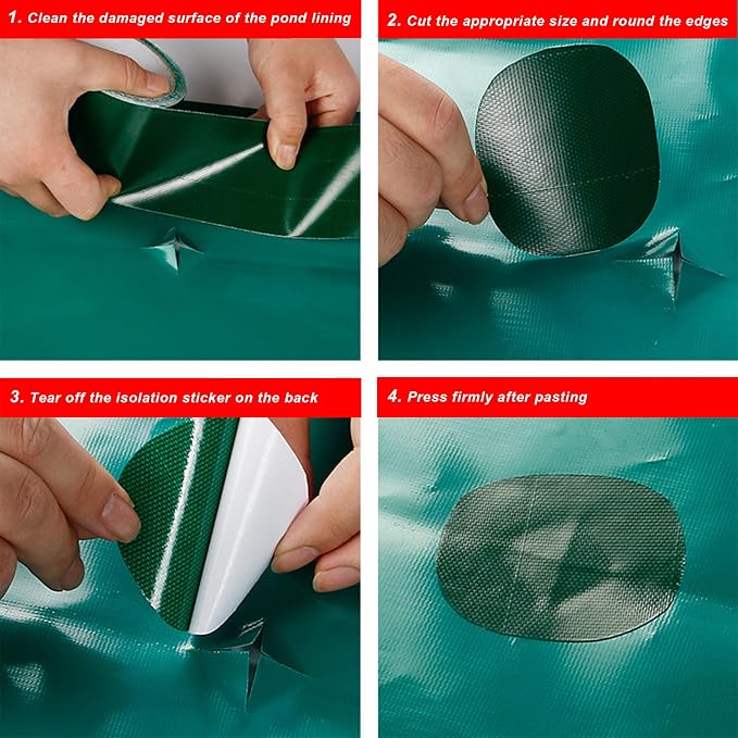 7.5 x 118 Inches Pond Liner Repair Tape Self-Adhesive Liner Repair Patch Kit Pond Liner Seam for HDPE/EPDM Garden Pond Patch Cover Repair