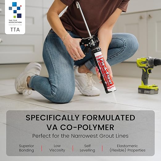 The Original Fix-A-Floor Loose Tile Repair Adhesive - Tile, Marble, Stone, Wood - Easy DIY Repair – Versatile Compatibility - 1 Gallon Jug – Comes with a Syringe Applicator