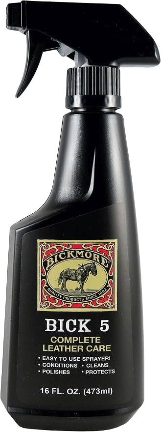 Bick 5 Leather Cleaner Conditioner Spray 16 fl oz, For All Leather Goods, USA Made