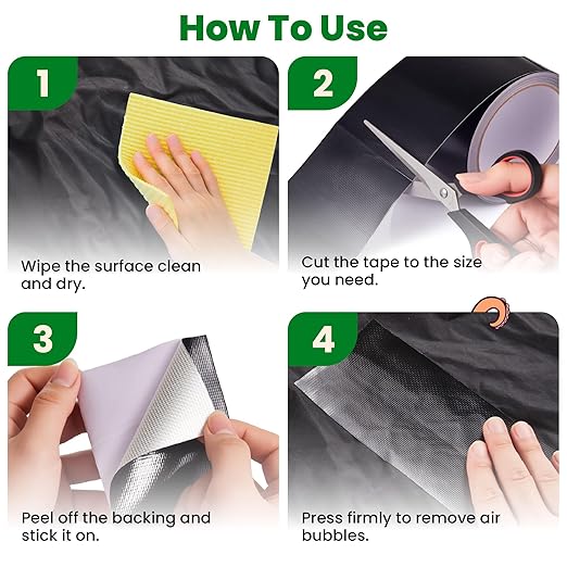 Awning Covers & Tarp Repair Tape - Waterproof Self Adhesive Patch Repair Kit | Patch Tapes for Awnings, Outdoor Canopies, Patio Awnings, Gazebos, Tents, RV, Canvas, Boat Covers (Green, 3 Inch X 25 Ft)