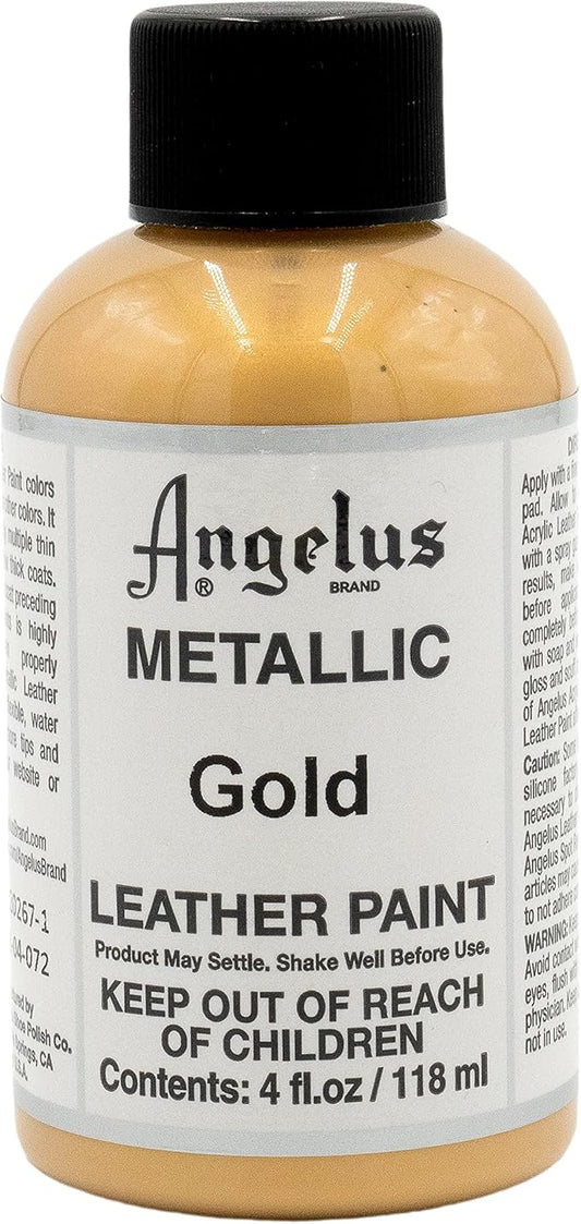 Angelus Metallic Leather Paint, 4 oz., Gold