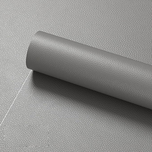 Leather Repair Kit for Furniture, 16x118 inch Self Adhesive Leather Repair Patch for Couches, Chairs, Car Seats, Cabinets, Handbags, Waterproof and Wear-Resistant Vinyl Repair Kit, Grey