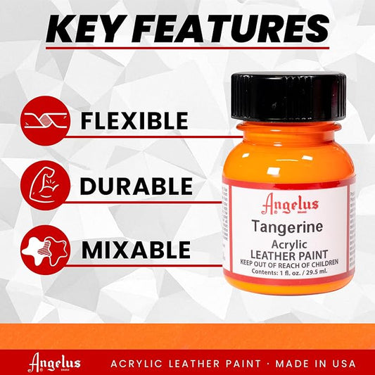 Angelus Acrylic Leather Paint, 1 Fl Oz (Pack of 1), Tangerine
