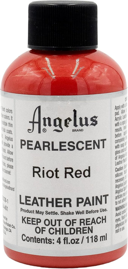 Angelus 4 oz Leather Paint, Riot Red