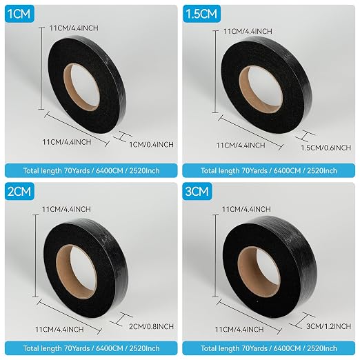 Cottnation Iron On Hem Tape, Fabric Fusing Hemming Tape: 0.6 Inch x 70 Yards Medium Weight Adhesive Web, No Sewing Needed, Ideal for Bonding and Crafting