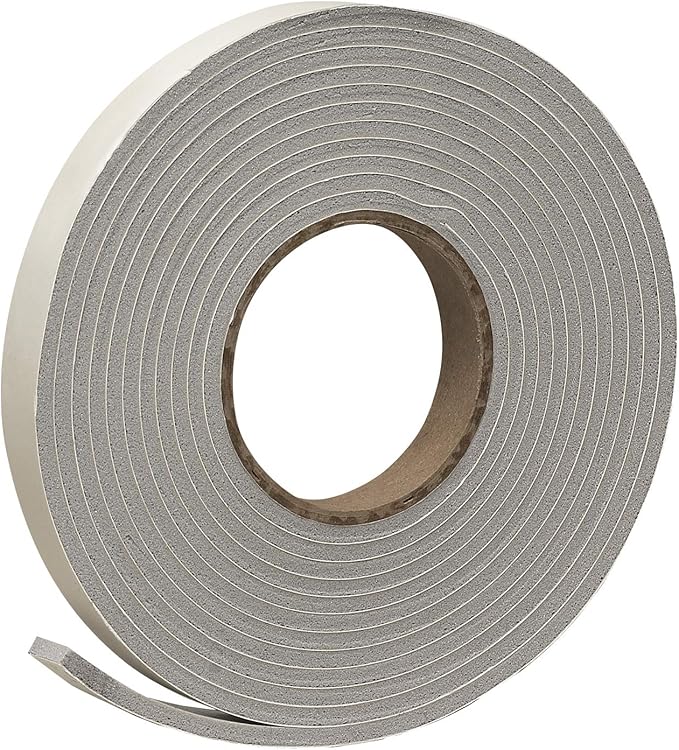 Frost King Vinyl Foam Tape - Closed Cell - Moderate Compression, 3/4" W, 3/16" Thick, 17' L, Grey (Pack of 2)
