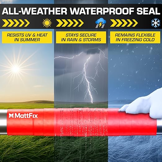 Self Fusing Silicone Tape – 1" x 36’ – Waterproof Tape for Emergency Repairs – Weatherproof, Heat and Chemical-resistant – For Plumbing, Pipes and Hoses repairs, Automotive, Electrical & Outdoor Use