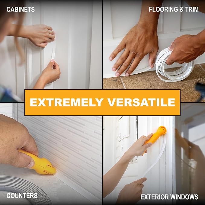 InstaTrim The Original Flexible Trim Applicator Tool, for ½ inch and ¾ inch InstaTrim, Self Adhesive, Peel and Stick Corner Molding – Made in USA | Reusable applicator presses and smooths 1/2 in and 3/4 in InstaTrim around corners and surfaces for a se...