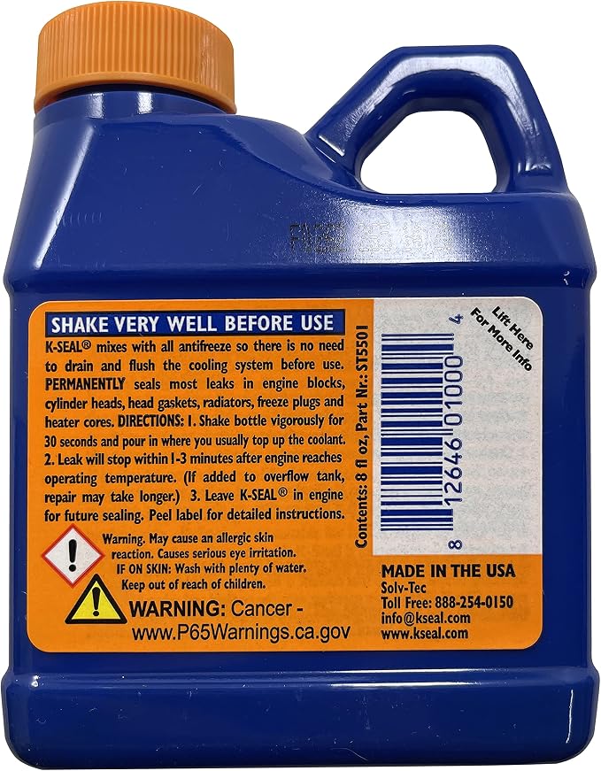 K Seal Multi Purpose One Step Permanent Coolant Leak Repair 8 oz Gasket Radiator