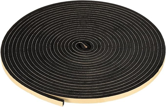 PATIKIL Foam Insulation Tape, 5/8" W x 1/4" t x 32.8FT Self Adhesive Weather Stripping Door Seal Strip for Door Window Air Conditioning, Black