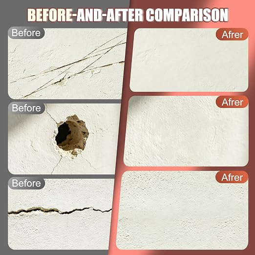 Drywall Repair Kit, 17.6oz Wall Patch Set for Fast Wall Hole Repair | Wall Spackle Repair Paste with Complete Accessories, Drywall Patch Kit, Easy Solution for Wall Hole Filler