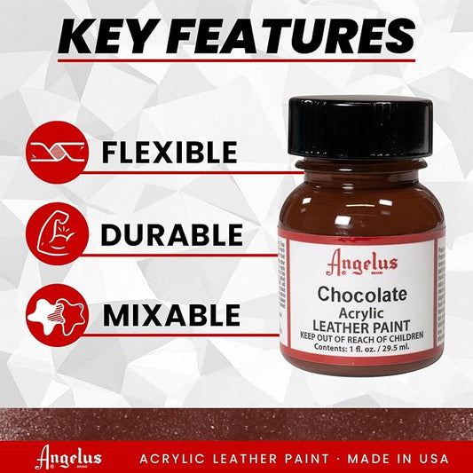 Angelus Acrylic Leather Paint, 1 Fl Oz (Pack of 1), Chocolate