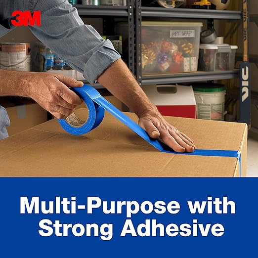 3M Multi-Use Colored Duct Tape, Blue with Strong Adhesive and Water-Resistant Backing, Multi-Surface Duct Tape for Indoor and Outdoor Use, 1.88 Inches x 20 Yards, 1 Roll (3920-BL) (Pack of 2)