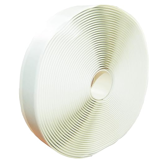 LLPT Butyl Tape White 3/4 Inch x 33Ft Tight Seal for Leak Proof EPDM RV Repair Window Glass Boat Sealing Roof Pipe Patching(WST343)