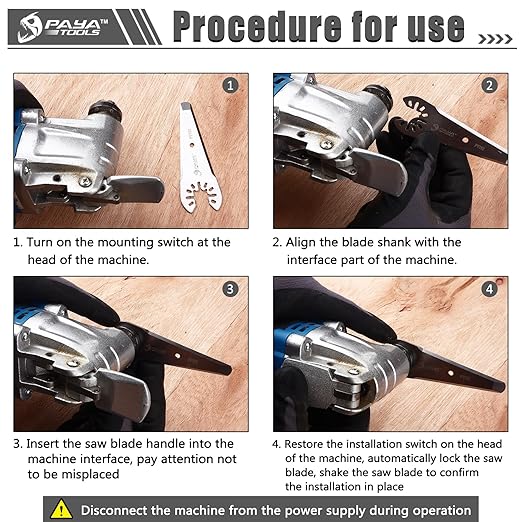 3" Tapered Oscillating Caulking Cutter, Multitool Scraper Blades for Caulk Adhesive Sealant Removal (5-Pack)