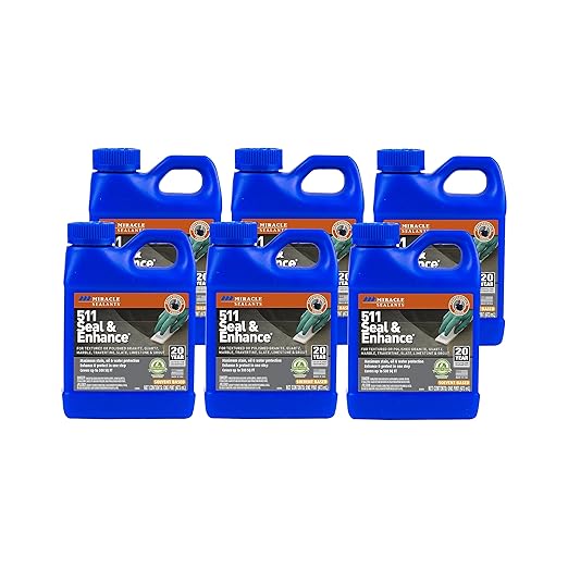 Miracle Sealants 511 Seal & Enhance Premium Enhancing Sealer for Stone & Tile, Pint, 6 Pack