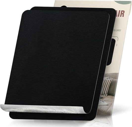 OAZ 2 Pieces 9 x 11 inch Canvas Repair Patches Canvas Fabric Patch Self-Adhesive Fabric Repair Tape Waterproof Outdoor Gear Patch Kit for Boat Cover Awning Sofa Chair Couch Tent Bag (Black)