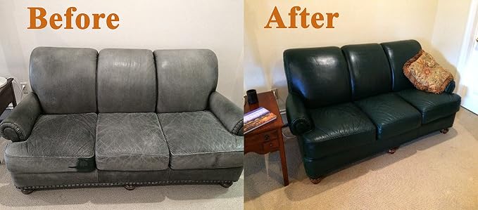 Leather Max Large Project 8 Ounce Jar Refinish For Your Furniture, Jacket, Sofa or Car Seat, Super Easy Instructions, Restore Any Material, Bonded, Pleather, Genuine (Mahogany)