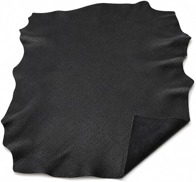 REED Leather HIDES - Cow Skins Upholstery Crafts (Black, 10 Square Foot) | Arts and Crafts