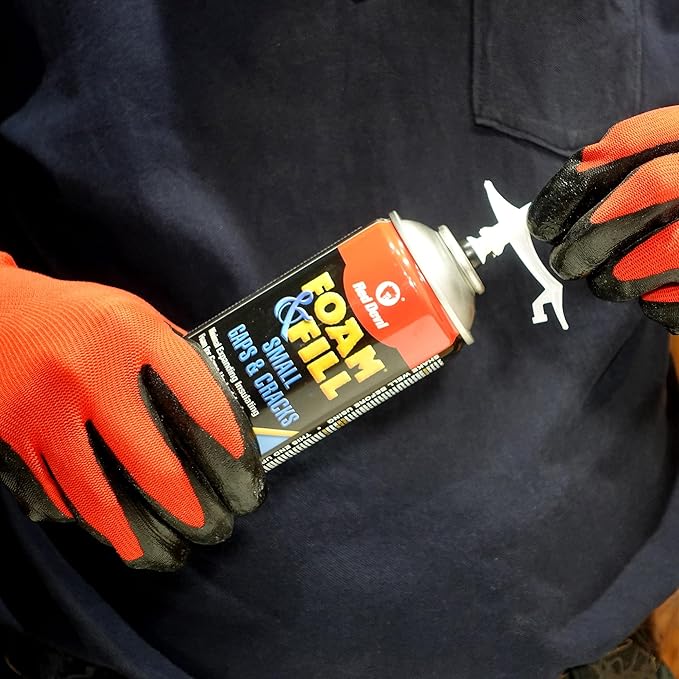 Red Devil 0913 Spray Foam & Fill Small Gaps & Cracks Expanding Insulation, Polyurethane Sealant, 12 oz, Off-White, Pack of 1