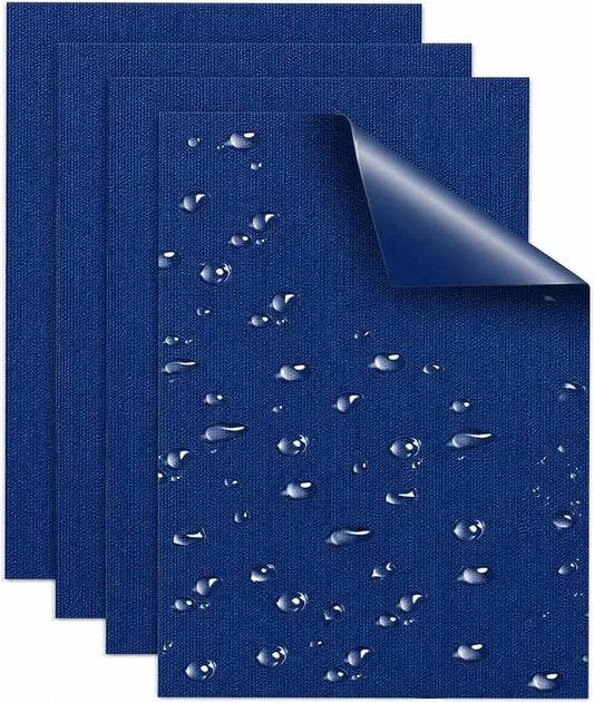 Canvas Repair Patches, Heavy Duty Waterproof Self-Adhesive Fabric Repair Tape for Tent, Sofa, Boat Covers, Chairs, Awning & Camping Outdoor Gear, 7.87"x5.9", RoyalBlue