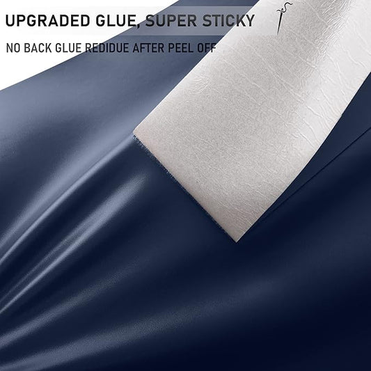 YAFLC Self Adhesive Leather Repair Tape Kit, 4"x 63" Leather Repair Patch for Furniture, Leather Repair Patch for Car seat, Sofas, Couch, Boat Seat Dark Blue