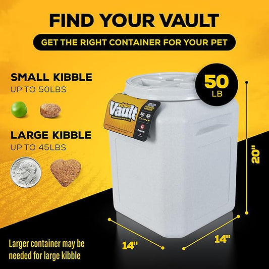 Gamma2 Vittles Vault Pet Food Storage Containers - Sealed Dog and Cat Food Storage Container, Fits up to 50lbs, Made in the USA - [14" L x 20" H]