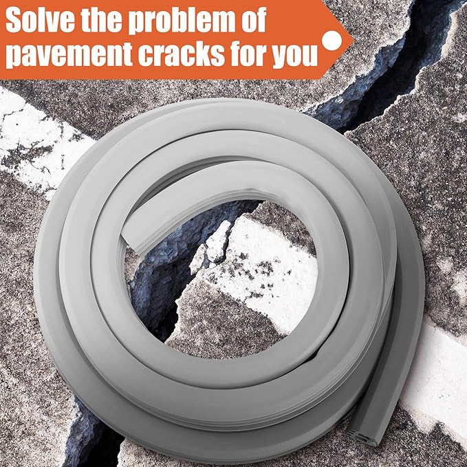 10 Ft Concrete Expansion Joint Filler Driveway Crack Filler Flexible EPDM Rubber Strip for Concrete Crack Repair Replacement Weathering Expansion Joint Upgrade (3/4 Inch)