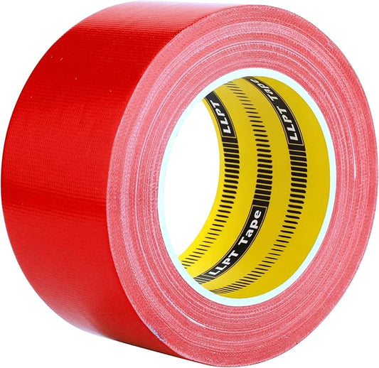 LLPT Duct Tape Premium Grade 2.36 Inches x 108 Feet x 11 Mil Easy Tear Residue Free Strong Adhesive Color Red (DT244)