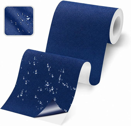 Canvas Repair Tape, Heavy Duty Waterproof Self-Adhesive Fabric Repair Patch for Tent, Sofa, Boat Covers, Chairs, Awning & Camping Outdoor Gear, 3.9"x79", RoyalBlue