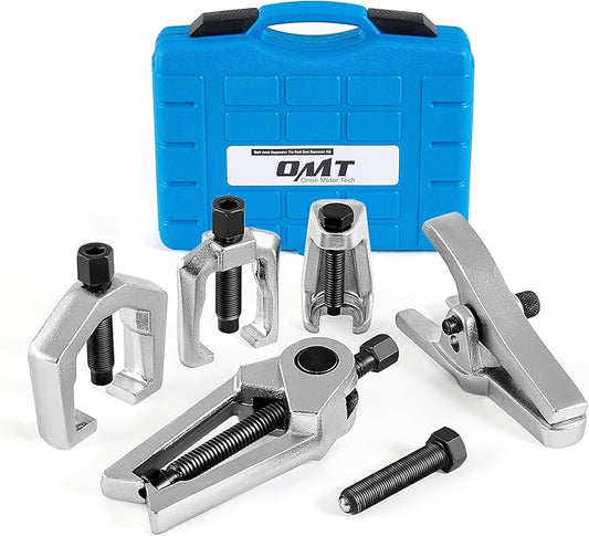 Orion Motor Tech 5pc Ball Joint Separator, Pitman Arm Puller, Tie Rod End Tool Set for Front End Service, Splitter Removal Kit (BL06)