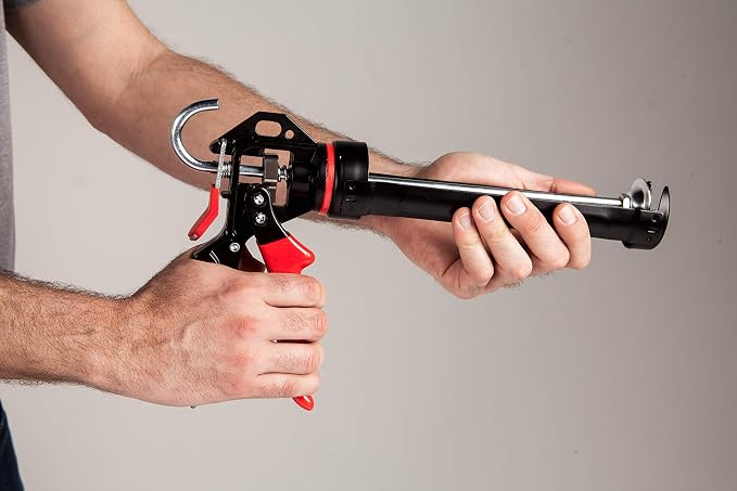 Red Devil 3989 9" Extreme Duty Caulk Gun - Hand Caulking Gun - Thrust Ratio 26:1, Black 9" (Pack of 12)