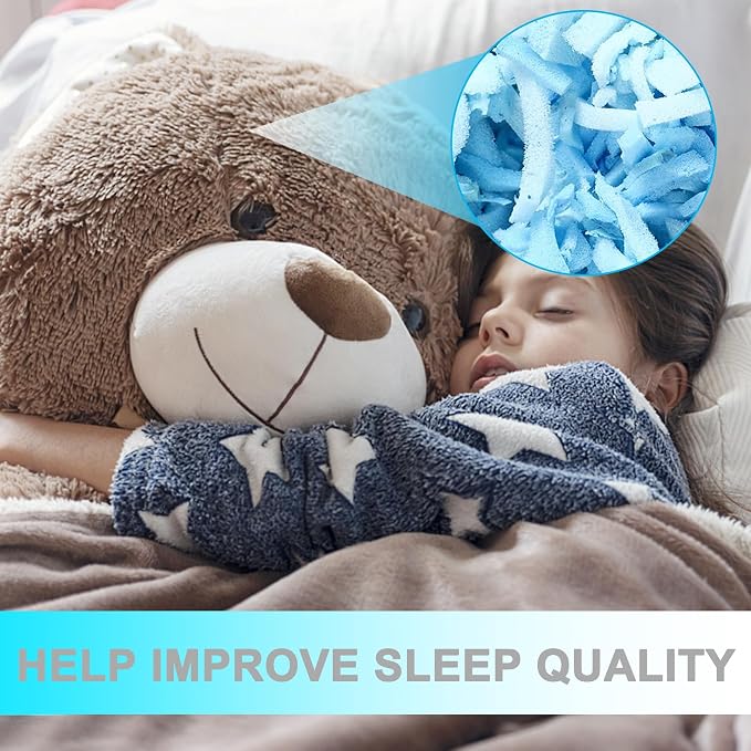 DR.DUDU 20 lbs Bean Bag Filler Foam, Shredded Gel Memory Foam Filling, Premium Soft and Comfortable Pillow Stuffing Foam for Couch Cushion Dog Bed Chair Arts Crafts Stuffed Animal