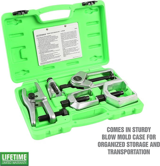 OEMTOOLS 26554 Front End Service Kit, Pitman Arm Puller & Ball Joint Separator, Tie Rod Removal Tool for Suspension Maintenance