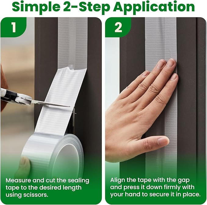 ECOHomes Window Weather Sealing Tape | Winter Weather Stripping Tape to Block Cold Drafts Through Window Gaps and AC Units, Insulation Seal and Draft Blocker for Home (4 Inch by 180 FT, Grey)
