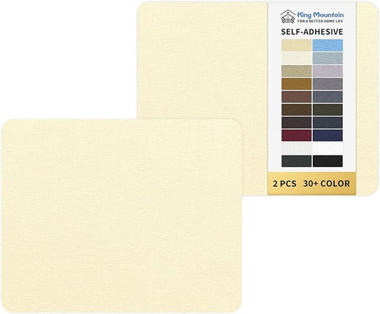 KING MOUNTAIN Canvas Repair Patch 9 x11 Inch 2 Pcs Self-Adhesive Waterproof Fabric Patch for Sofas, Tents, Furniture,Tote Bags, Car Seats (Beige1.0)