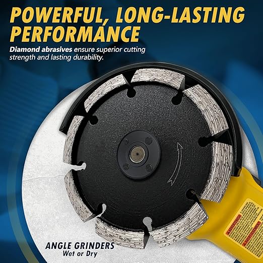 4.5" Diamond Crack Chaser Blades for Routing and Repairing Cracks in Concrete and Asphalt - 3/8" Width with a 7/8" Non-Threaded Arbor