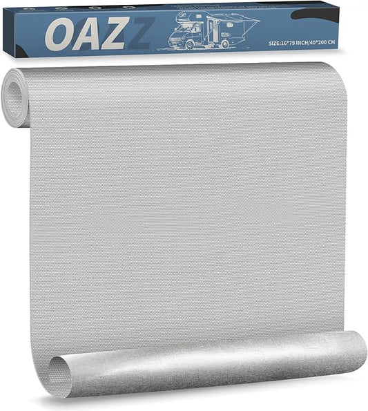 OAZ 16 x 79 inch Canvas Repair Patches Canvas Fabric Patch Self-Adhesive Fabric Repair Tape Waterproof Outdoor Gear Patch Kit for Boat Cover Awning Sofa Chair Couch Tent Bag (Light Gray)