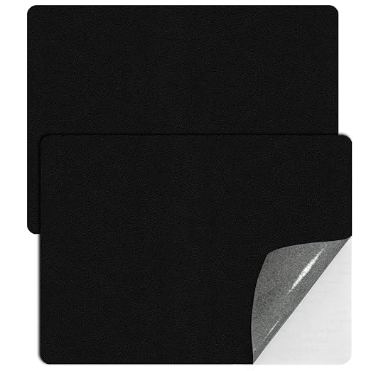 WILDREEDS 2 Pcs 8 x11 Inch Leather Repair Patches, Self-Adhesive Leather Patch for Sofas, Couch, Furniture,Tote Bags, Car Seats (Lychee Texture Black)