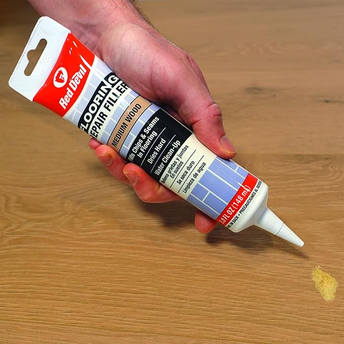 Red Devil 056025 Flooring Repair Filler, 5 oz., Medium Wood, 1 Pack