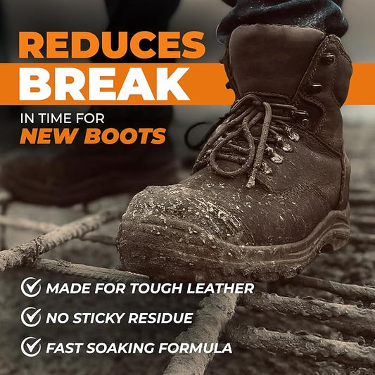 Leather Boot Oil for Work & Cowboy Boots – Deep-Conditioning Formula, Restore and Protects Dry, Cracked Leather Boots & Shoes