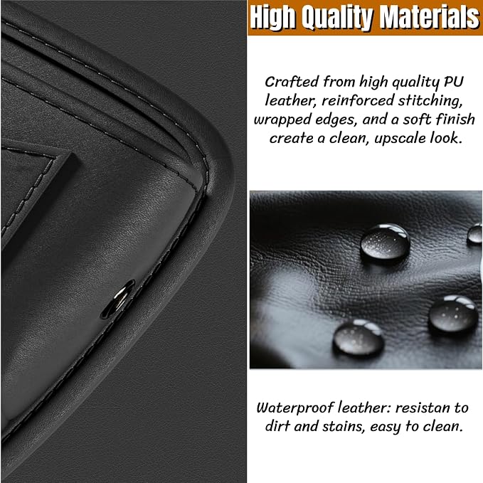 BLIRITEL Car Seat Gap Filler Organizer with Charging Hole, PU Leather Car Seat Gap Plug with Storage Slot, Car Console Side Organizer for Phone, Keys & Cards (Brown)